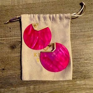 Kai Gold Hoop Earrings in Azaelea Illusion